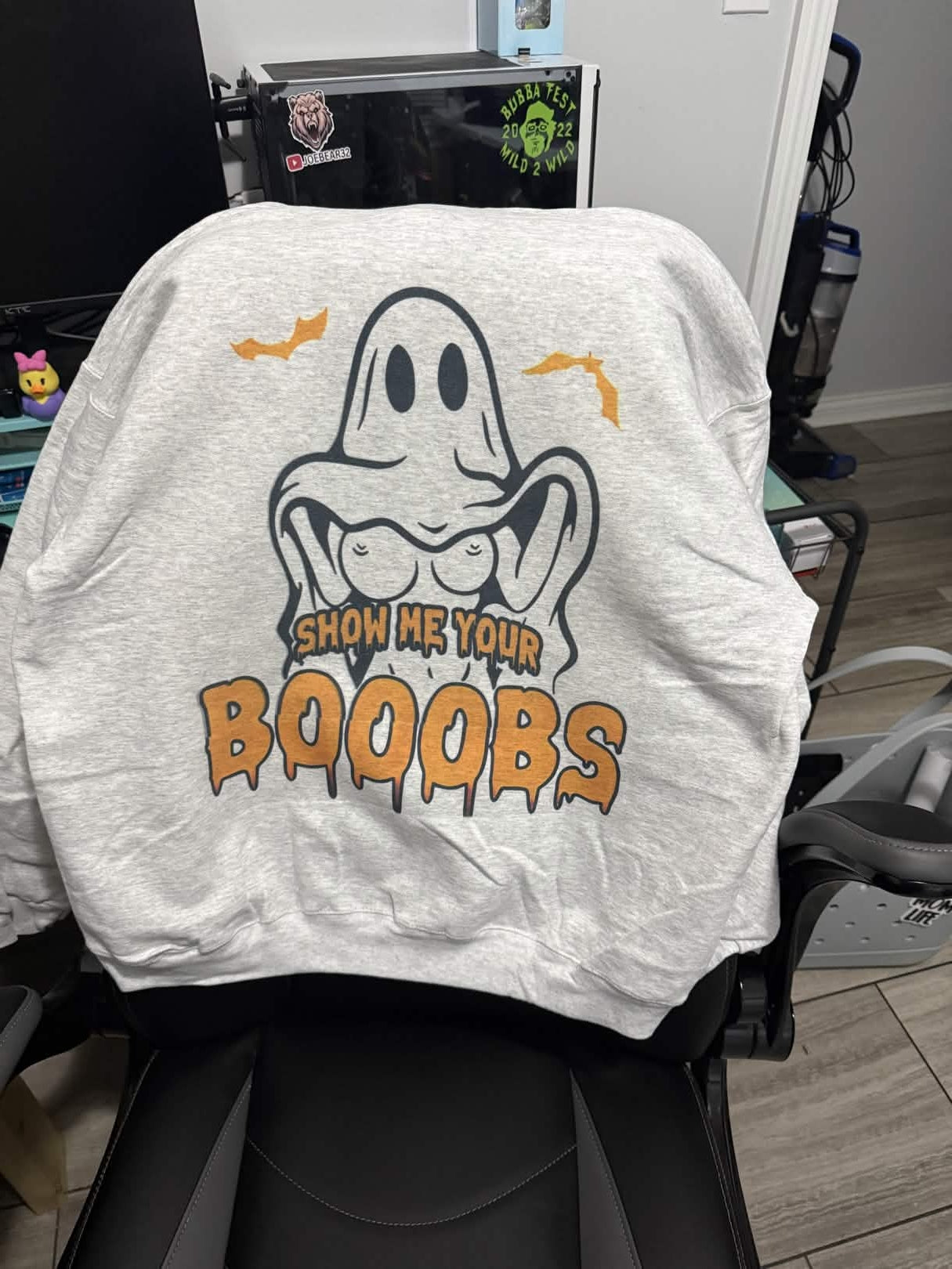 “Show Me Your Boobs” Halloween Ghost Sweatshirt