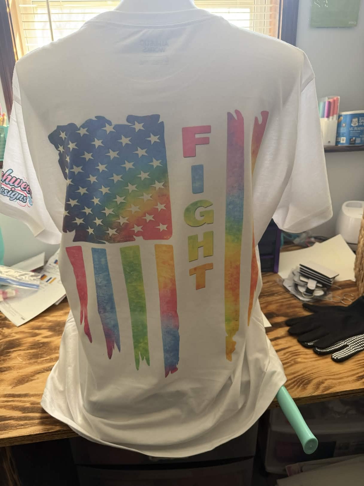 Fight Cancer Patriotic Ribbon T-Shirt