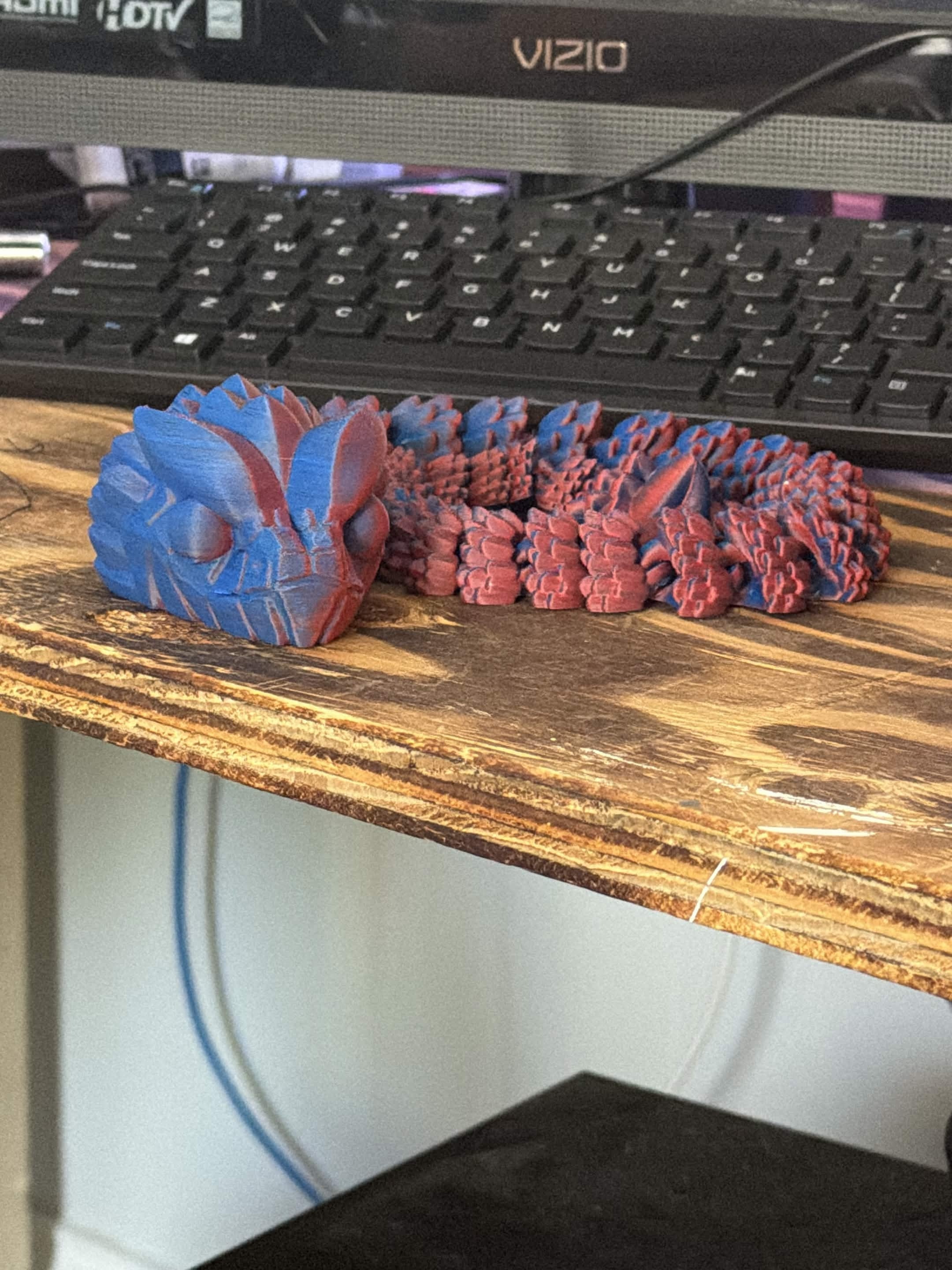 🐉 3D Printed Articulated Dragon Snake – 23 Inches Long! 🐍